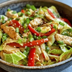 Stir-frying is a culinary technique that has gained immense popularity around the globe, and for a good reason. It is a quick and healthy cooking method that showcases the vibrant flavors and textures of fresh ingredients. Among the myriad stir-fry recipes available, Zesty Chinese Chicken Cabbage Stir-Fry stands out as a delightful meal option that is not only delicious but also packed with essential nutrients. This dish combines tender chicken breast with crisp cabbage, colorful bell peppers, and aromatic seasonings, creating a harmonious blend that is sure to tantalize your taste buds.