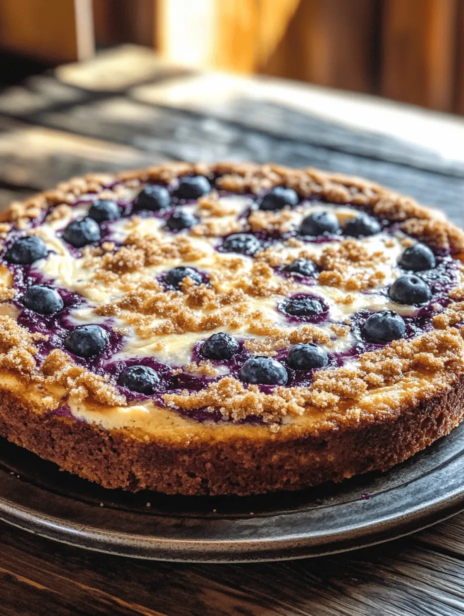 Are you ready to elevate your breakfast or snack game with a delightful treat that combines the richness of cream cheese with the burst of fresh blueberries? Look no further than the Blueberry Bliss Cream Cheese Coffee Cake. This scrumptious cake is not just a feast for the eyes; it’s a harmonious blend of flavors and textures that makes it an ideal choice for any time of day. Whether served warm with a cup of coffee or enjoyed as a sweet afternoon pick-me-up, this coffee cake is sure to be a crowd-pleaser.