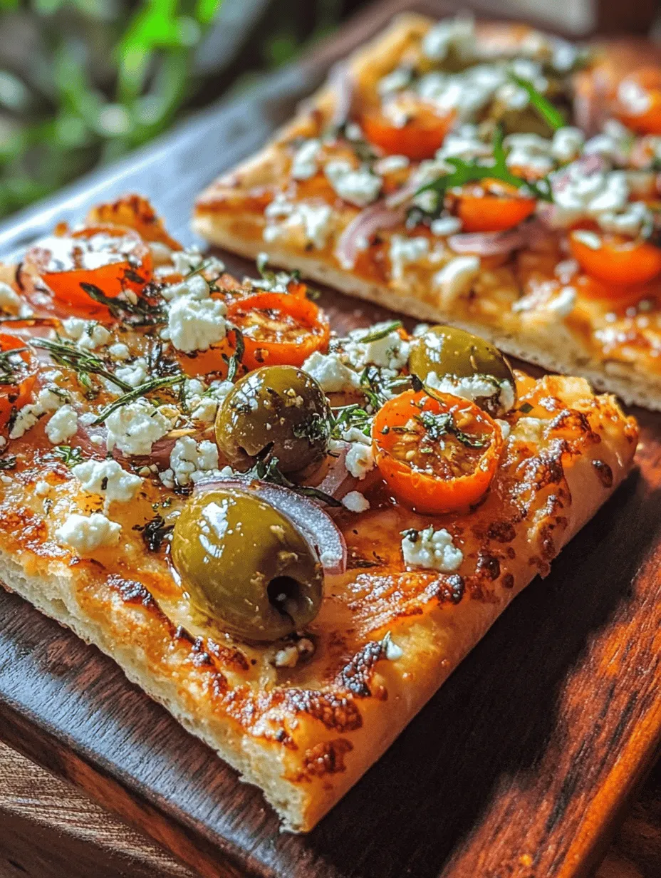 If you’re craving a burst of Mediterranean flavors, look no further than this Mediterranean Feta and Olive Flatbread Pizza. Picture crispy flatbread topped with creamy feta, vibrant cherry tomatoes, zesty olives, and aromatic herbs, all harmoniously melded together. It’s not just a dish; it’s an experience you can create in your kitchen! This recipe is perfect for a quick weeknight dinner or an impressive appetizer for entertaining guests.