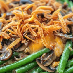 The Green Bean and Mushroom Symphony Casserole is a delightful and heartwarming dish that encapsulates the essence of comfort food. This casserole brings together the fresh, vibrant flavors of green beans and mushrooms, creating a harmonious blend of textures and tastes that is sure to please any palate. As we gather around the dinner table, it is dishes like this one that evoke feelings of nostalgia, warmth, and togetherness.