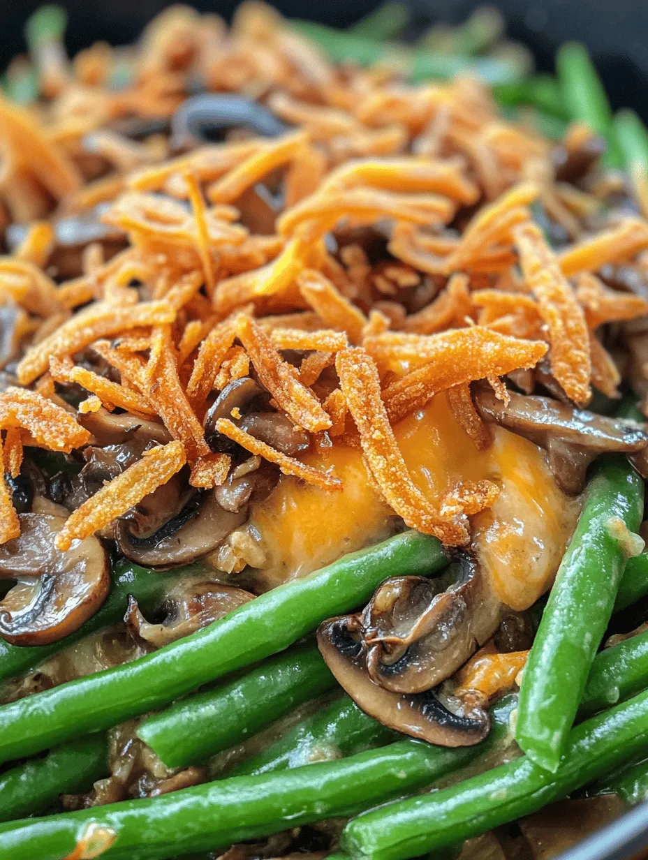 The Green Bean and Mushroom Symphony Casserole is a delightful and heartwarming dish that encapsulates the essence of comfort food. This casserole brings together the fresh, vibrant flavors of green beans and mushrooms, creating a harmonious blend of textures and tastes that is sure to please any palate. As we gather around the dinner table, it is dishes like this one that evoke feelings of nostalgia, warmth, and togetherness.