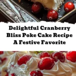 Celebrate the season with this festive and refreshing Cranberry Bliss Poke Cake! A moist cake filled with luscious cranberry flavor, topped with a fluffy whipped cream layer. Perfect for holiday gatherings, Thanksgiving, or Christmas feasts. This easy-to-make dessert is sure to impress your guests! #HolidayDesserts #CranberryCake #PokeCake #ChristmasBaking #ThanksgivingTreats #FestiveDesserts