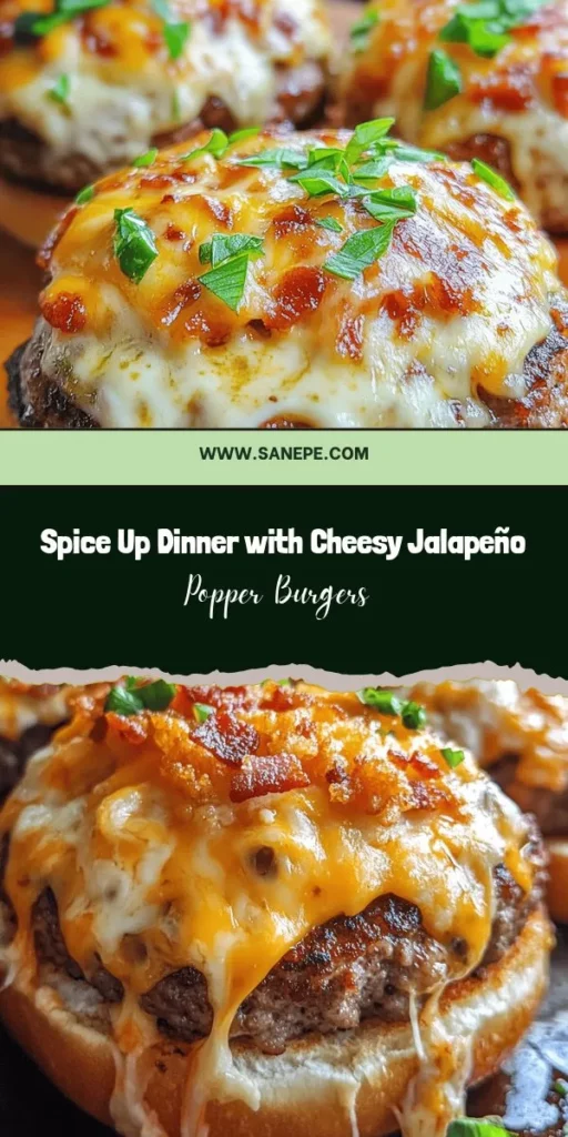 Elevate your backyard barbecues with Cheesy Jalapeño Popper Stuffed Burgers! These indulgent burgers combine the classic cheeseburger with the spicy, creamy goodness of jalapeño poppers for a flavorful twist that every foodie will love. Easy to make and perfect for gatherings, this recipe includes essential tips on ingredients and preparation. Get ready to impress your guests with every gooey, cheesy bite! #JalapenoPoppers #StuffedBurgers #BBQ #Foodie #Yummy #HomemadeRecipes