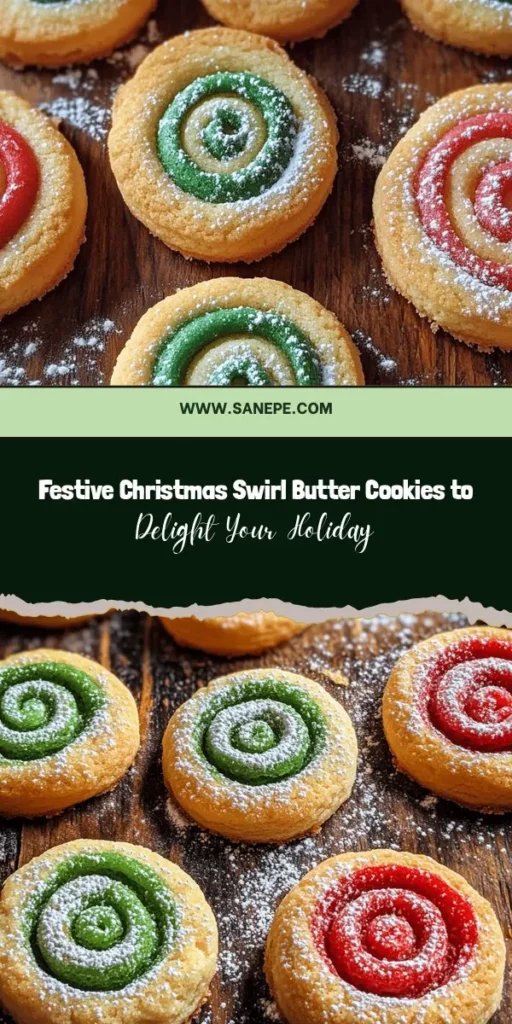 Bake up some holiday magic with Christmas Swirl Butter Cookies! These festive treats boast a buttery texture and vibrant swirl designs that add a splash of color to your festive gatherings. Perfect for all skill levels, this easy recipe brings families together in the kitchen, creating sweet memories. Enjoy them with a warm drink or share with loved ones. Let’s spread some holiday cheer! #ChristmasCookies #Baking #HolidayBaking #CookieRecipes #FestiveTreats #SwirlCookies #FamilyTraditions #FoodArt