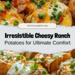 Indulge in the ultimate comfort food with the rich and creamy flavors of cheesy ranch potatoes! This irresistible side dish blends the familiar taste of buttery baby potatoes with a zesty ranch dressing mix, resulting in a savory, cheesy delight that will have your taste buds singing. Perfect for any gathering or a cozy night in, these cheesy ranch potatoes make a great accompaniment to your favorite meats or even a standalone treat. Why are baby potatoes the star of this dish? Their tender, buttery texture and thin skin ensure a delightful crunch when roasted, and they cook evenly without the hassle of peeling. The seasoning base, featuring olive oil, ranch dressing mix, garlic powder, onion powder, and paprika, creates a delectable coating that clings to each potato, adding layers of flavor with every bite. Don't forget the cheddar cheese! This creamy ingredient is essential for that gooey, melted goodness that elevates the dish to a whole new level. Add in a dollop of sour cream and a sprinkle of green onions or even crumbled bacon for an extra touch of richness and presentation. With each forkful, you'll enjoy a perfect balance of crispy exterior and soft, flavorful interior. Preparing these cheesy ranch potatoes is as easy as mixing a few ingredients, coating the potatoes, and roasting them to perfection. Plus, you have the flexibility to customize your dish with various cheese types or optional toppings to suit your preferences. Whether you serve them family-style or in individual ramekins, they’ll be the star of the meal.