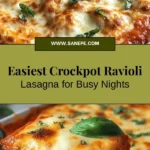 Discover the simplicity of this Easy Crockpot Ravioli Lasagna recipe that combines creamy ricotta, gooey mozzarella, and rich marinara sauce for a comforting meal. Perfect for busy weeknights or family gatherings, this dish requires just 15 minutes of prep and then lets your crockpot do the work. Layer frozen cheese ravioli with delicious cheese and sauce for a hearty dish everyone will love. Plus, it’s customizable with veggies or different cheeses to suit your taste. Dive into this delicious dinner solution that’s as easy as it is satisfying!