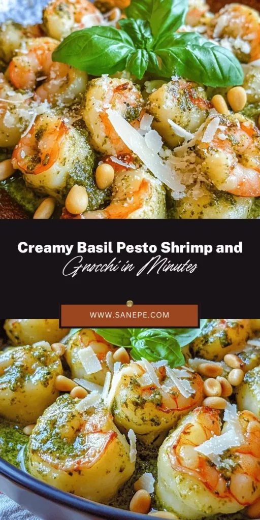 Discover the deliciousness of Creamy Basil Pesto Shrimp and Gnocchi! This elegant yet simple dish combines tender shrimp, fluffy gnocchi, and a rich basil pesto sauce, making it perfect for any occasion. With easy-to-follow steps, you can create a restaurant-quality meal at home that will impress your family and friends. Enjoy the delightful flavors and textures in every bite! #Pasta #Shrimp #Pesto #Gnocchi #Cooking #Recipe #DinnerIdeas