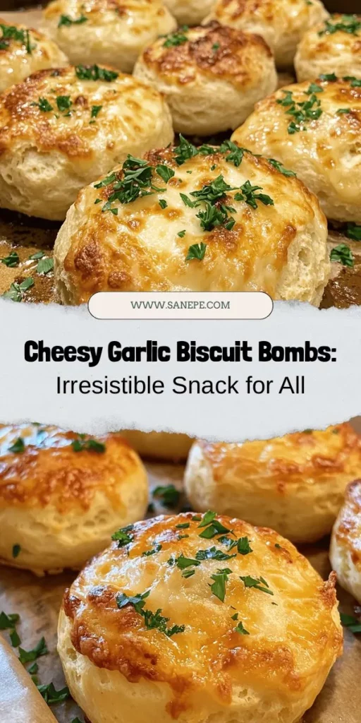 Indulge in the deliciousness of Cheesy Garlic Biscuit Bombs! These easy-to-make treats combine flaky biscuits with gooey cheese and aromatic garlic, making them perfect for any occasion—from family dinners to cozy movie nights. Customize with your favorite cheeses and serve with dipping sauces for an extra flavor kick. Impress your guests and satisfy cravings with this irresistible snack. Try the recipe today! #CheesyGarlicBiscuitBombs #ComfortFood #Appetizers #Baking #SnackIdeas #Yummy