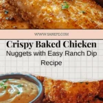 Get ready to satisfy your cravings with this easy recipe for Crispy Baked Chicken Nuggets and Ranch Dip! Perfect for lunch, dinner, or a late-night snack, these homemade nuggets are healthier than their store-bought counterparts and packed with flavor. Coated in crispy panko and flavored with Parmesan, they bake to golden perfection and pair beautifully with a creamy ranch dip made from fresh ingredients. Customize to your taste with various seasonings, and serve them up with veggies or a crisp salad for a fun and delicious meal that's sure to impress everyone at the table. Try this delightful recipe and enjoy your new favorite comfort food!