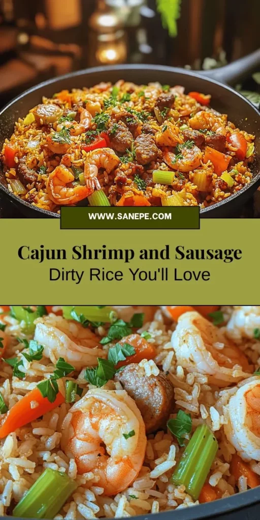 Discover the rich flavors of the South with Shrimp and Sausage Dirty Rice Delight! This Cajun-inspired dish blends succulent shrimp, savory sausage, and aromatic vegetables, creating a comforting meal that's perfect for family gatherings or special occasions. Experience the unique taste of dirty rice, enhanced by a mix of spices and chicken broth. Get ready to impress with this delicious recipe! #CajunCuisine #DirtyRice #ComfortFood #SeafoodRecipes #Foodie #RecipeoftheDay