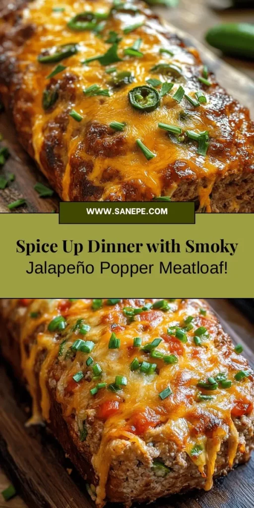 Transform your dinner routine with this Smoky Jalapeño Popper Meatloaf, featuring a creamy ranch drizzle that perfectly balances smoky flavors and spicy heat. Made with a blend of ground beef and pork, crushed tortilla chips for that irresistible crunch, and loaded with cheddar cheese and jalapeños, this dish is a crowd-pleaser. Perfect for family dinners or potlucks, it's comfort food like you've never experienced! #Meatloaf #JalapeñoPopper #ComfortFood #RecipeIdeas #HomeCooking