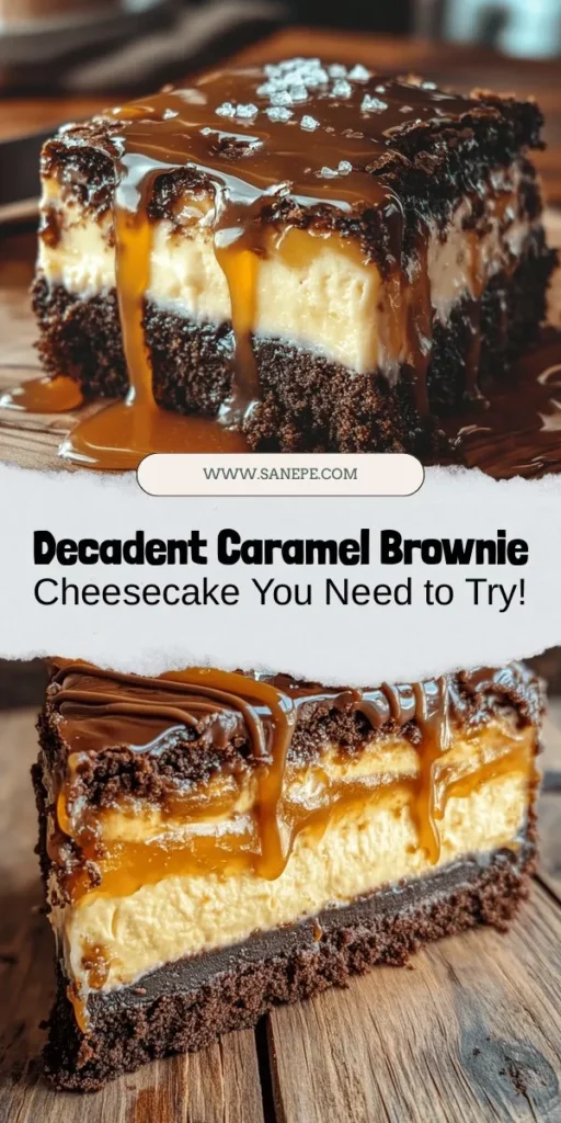 Indulge in the decadent flavors of Caramel Brownie Cheesecake Delight, a perfect fusion of rich brownies, creamy cheesecake, and luscious homemade caramel. This dessert offers a unique blend of textures and tastes, promising to impress at any gathering. Follow our step-by-step guide to create this amazing treat that celebrates chocolate and caramel like never before. Perfect for every occasion! #Desserts #Cheesecake #Brownies #Caramel #Baking #SweetTreats #Yum