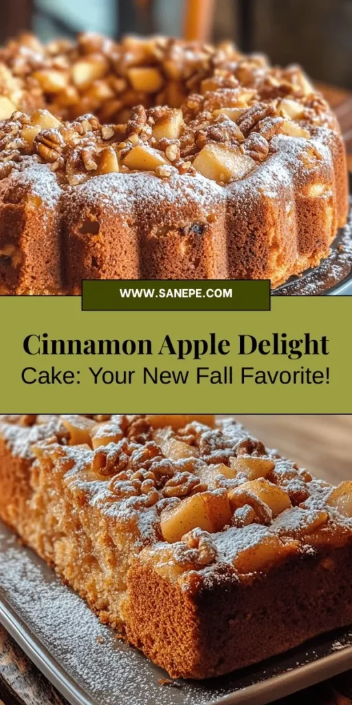 Dive into autumn with this delicious Cinnamon Apple Delight Cake! Perfectly combining warm cinnamon and sweet apples, it’s an easy-to-make treat that fills your home with cozy aromas. Enjoy this moist cake at your next gathering or as a comforting afternoon snack. Explore step-by-step instructions and tips for creating a standout dessert that your loved ones will cherish. Get baking and share the warmth! #FallBaking #AppleCake #DessertRecipes #CinnamonDelight #AutumnTreats #BakingLove