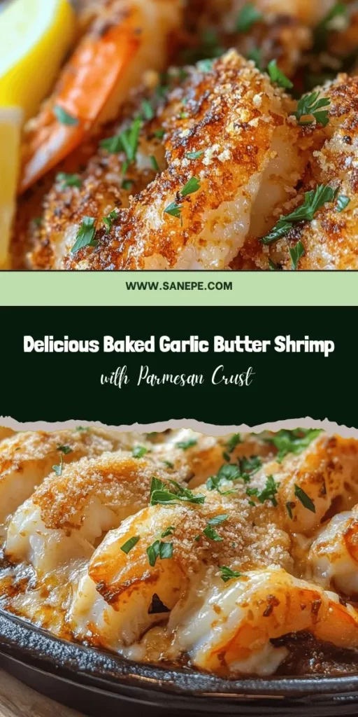 Indulge in the flavors of Baked Garlic Butter Shrimp with Parmesan Crust, a quick yet elegant seafood dish perfect for any occasion! This recipe highlights succulent shrimp coated in rich garlic butter, topped with a crunchy Parmesan crust that will leave everyone wanting more. Elevate your next dinner party or cozy night in with this mouthwatering dish, and enjoy the delightful aroma wafting through your kitchen. #SeafoodRecipe #Shrimp #DinnerIdeas #Foodie #HomeCooking #RecipeOfTheDay