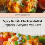 Spice up your dinner with these delicious Buffalo Chicken Stuffed Peppers! Packed with tender bell peppers, juicy shredded chicken, and a creamy buffalo sauce, this dish delivers the perfect kick of heat and cheesy goodness. Ideal for game day or a cozy night in, this easy recipe is sure to impress. Plus, it's customizable to fit your tastes. Ready to enjoy a tasty, nutritious meal that's perfect for any occasion? Check out this must-try recipe!