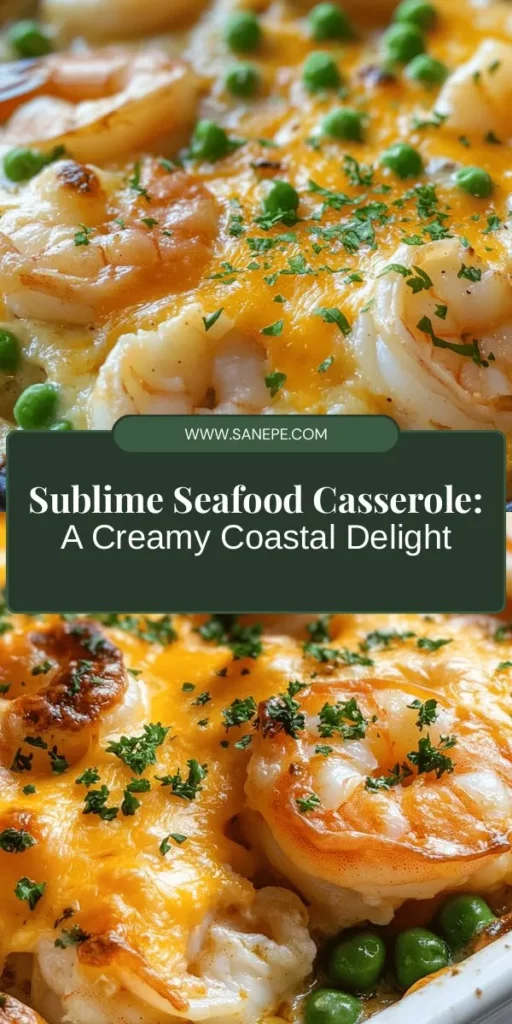 Indulge in the comfort of a sublime seafood casserole with creamy sauce that’s perfect for any occasion. This dish features a delightful blend of shrimp, scallops, and crab, all enveloped in a rich, velvety sauce. Easy to prepare and customizable to your taste, it’s a crowd-pleaser that strikes the perfect balance between gourmet and comfort food. Bring the taste of the coast to your table with this mouthwatering recipe! #seafoodcasserole #comfortfood #easyrecipes #dinnerparty #seafoodlovers