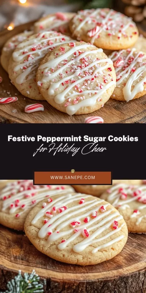 Get into the holiday spirit with these delightful peppermint sugar cookies! Their refreshing flavor and festive appearance make them a favorite for family gatherings and cookie swaps. This easy recipe blends classic sugar cookies with a twist of peppermint, creating a crunchy, chewy treat everyone will love. Perfect for sharing with loved ones or enjoying at home, these cookies are a sweet way to celebrate the season! #PeppermintCookies #HolidayBaking #FestiveTreats #CookieSwap #BakingJoy