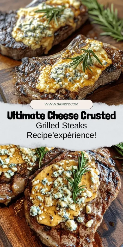 Elevate your grilling game with these irresistible Cheese Crusted Grilled Steaks! Combining juicy ribeye steaks with a rich blend of cheddar, blue cheese, and Parmesan, this gourmet dish promises a crispy, creamy crust. Perfect for special occasions or a luxurious weeknight dinner, the tantalizing blend of flavors will impress your guests. Get ready to savor an unforgettable culinary experience! #GrilledSteaks #CheeseLovers #GourmetCooking #SteakRecipe #BBQIdeas