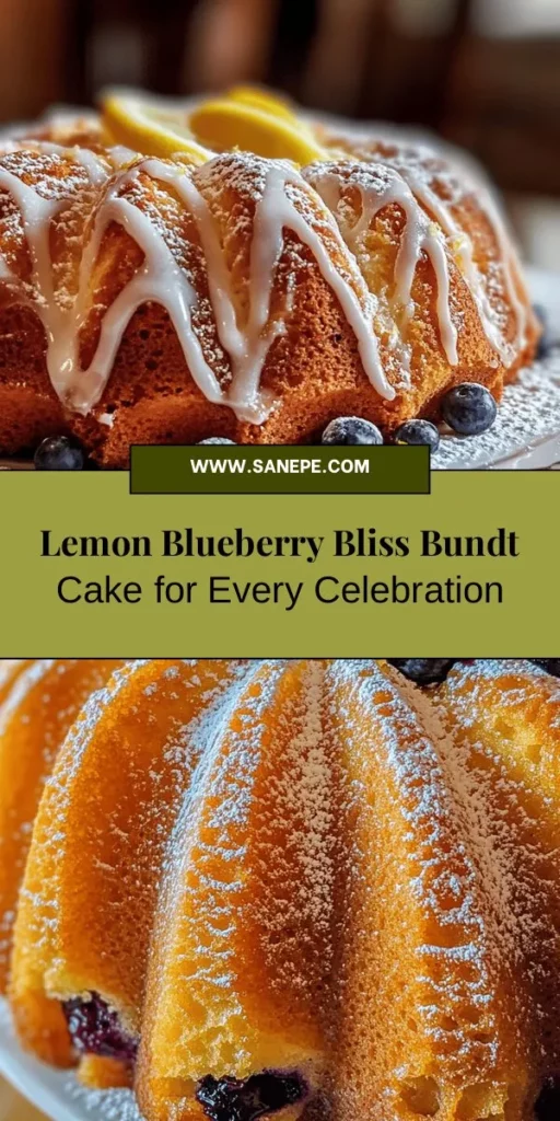 Discover the ultimate Lemon Blueberry Bliss Bundt Cake that’s perfect for any occasion! This refreshing dessert combines zesty lemons with sweet blueberries, creating a delightful flavor explosion. Its moist texture and beautiful presentation make it an ideal centerpiece for everything from summer picnics to birthdays. Follow our simple recipe and treat your friends and family to a slice of sunshine! #BundtCake #LemonBlueberry #DessertRecipe #BakingJoy #SweetTreats