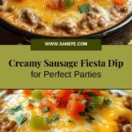 Dive into the deliciousness of Creamy Rotel Sausage Fiesta! This quick and easy dip combines ground sausage, zesty Rotel tomatoes, and melted cheese for a creamy treat that’s perfect for parties or game day gatherings. Ready in just 20 minutes, it's a crowd-pleaser that pairs beautifully with chips or veggies. Customize it with healthier ingredients or spice it up for an extra kick. Don't miss out on creating this comforting and flavorful dish that’s sure to make your next gathering unforgettable!