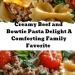 Looking for a quick and delicious weeknight meal? Try the Creamy Beef and Bowtie Pasta Delight! This comforting dish combines tender bowtie pasta with seasoned ground beef, fresh vegetables, and a rich creamy sauce that everyone will love. Ready in just 30 minutes, it's perfect for busy evenings or cozy family gatherings. Plus, you can easily customize it with different meats or veggies to suit your taste. Add a side salad and garlic bread for a complete meal. Discover how to create this family favorite today!