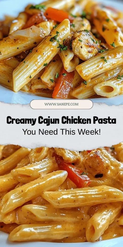 Indulge in the bold flavors of the South with this Creamy Cajun Chicken Pasta! This easy recipe combines tender chicken and penne pasta in a luscious creamy sauce infused with vibrant Cajun spices. Perfect for weeknight dinners or impressing guests, this dish can be customized to suit any palate. Whether you add veggies or switch proteins, it’s rich, comforting, and utterly delicious. Get ready to savor a taste of Louisiana in your kitchen! #CajunCuisine #PastaRecipes #ComfortFood #EasyDinner #Foodie