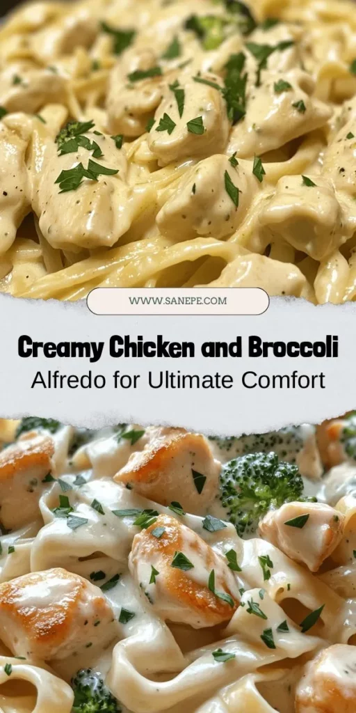 Indulge in the ultimate comfort food with our Creamy Chicken & Broccoli Alfredo Delight! This nourishing dish features tender chicken, vibrant broccoli, and rich Alfredo sauce over perfectly cooked fettuccine pasta. Enjoy a meal that's both satisfying and healthy, perfect for busy weeknights or family gatherings. Get inspired with our detailed recipe, nutritional insights, and delicious variations. Elevate your dining experience today! #ComfortFood #AlfredoPasta #HealthyRecipes #CookingAtHome #FoodIdeas #ChickenRecipes #PastaLovers