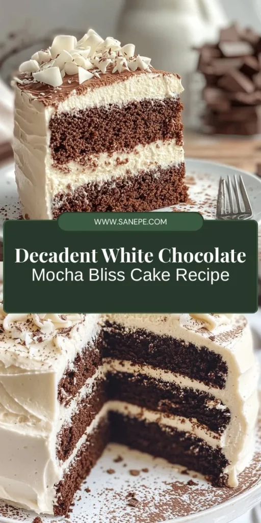 Indulge in the ultimate dessert experience with this White Chocolate Mocha Bliss Cake! Perfect for any occasion, this cake features rich espresso and cocoa layers topped with creamy white chocolate frosting. Whether you're celebrating a birthday or simply craving something sweet, this recipe will impress your guests. Follow our step-by-step guide to create this stunning centerpiece for your dessert table. #WhiteChocolate #MochaCake #DessertLovers #BakingAdventure #CoffeeDesserts #CakeRecipe