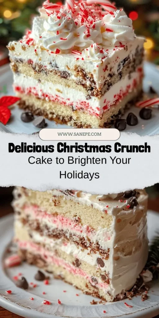 Get ready to spread holiday cheer with this delicious Christmas Crunch Cake! Combining chocolate, peppermint, and a crunchy topping, it's perfect for festive gatherings. The process of baking this scrumptious treat not only fills your home with delightful aromas but also creates lasting memories with loved ones. With its vibrant flavors and beautiful presentation, this cake is sure to be a hit this season. Gather your family and enjoy the magic of baking! #ChristmasBaking #HolidayTreats #FestiveDesserts #CakeRecipe #FamilyTraditions #PeppermintChocolate #HomemadeGoodness