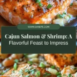 Looking to impress at your next dinner? Try this mouthwatering Cajun Delight: Salmon & Shrimp Extravaganza! This quick yet elegant recipe brings together buttery salmon and succulent shrimp, all seasoned with bold Cajun spices for a burst of flavor. Perfect for weeknight meals or special occasions, this dish is as simple to prepare as it is delicious. Dive into the rich culinary traditions of Cajun cuisine with beautifully cooked seafood, a creamy sauce, and vibrant garnishes. Whether served with rice, pasta, or fresh bread, it promises a delightful dining experience that will have everyone asking for seconds!