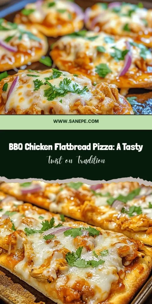 Looking for a delicious twist on pizza? Try BBQ Chicken Flatbread Pizza! This easy-to-make recipe combines crispy flatbread with smoky barbecue sauce, tender chicken, and melted cheese, creating a satisfying meal perfect for any occasion. With the flexibility to customize toppings and sauces, this dish caters to everyone’s taste. Enjoy a fun, crowd-pleasing twist on your classic favorite! #BBQPizza #FlatbreadPizza #EasyRecipe #ComfortFood #CookingAtHome #Foodie