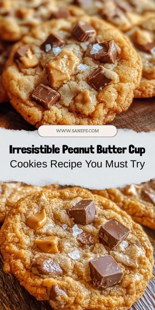 Indulge in a delightful treat with our Peanut Butter Cup Cookies Delight recipe! These soft, chewy cookies combine creamy peanut butter and rich chocolate, creating an irresistible flavor experience. Perfect for gatherings or a sweet snack, they feature hidden mini peanut butter cups and chocolate chips for an extra burst of indulgence. Follow our easy step-by-step guide and enjoy the joy of baking! #PeanutButterCookies #BakingDelight #CookieRecipe #SweetTreats #ChocolateLovers