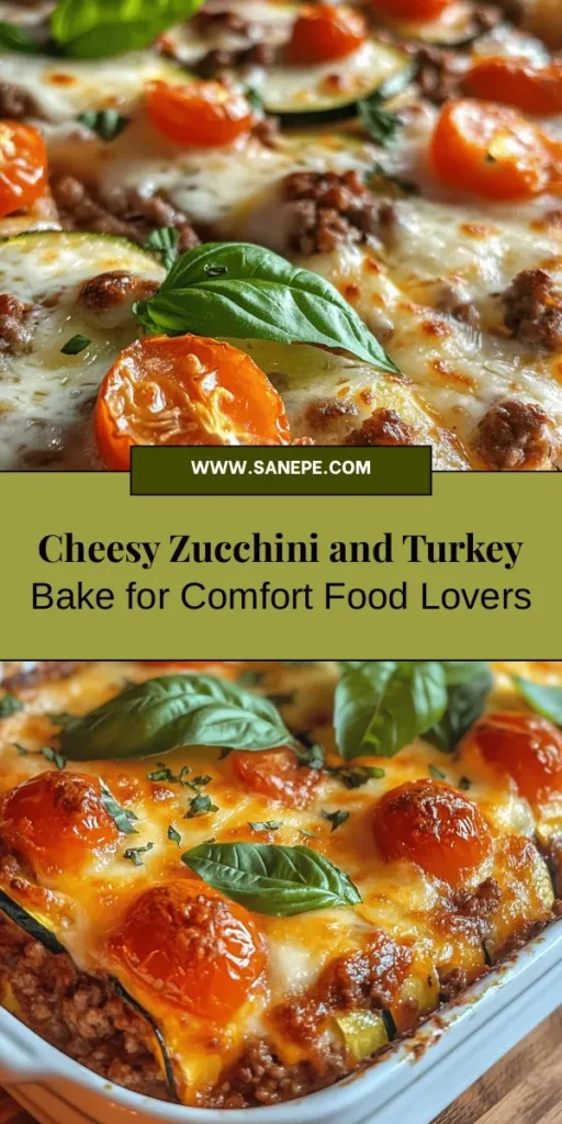 Discover the ultimate comfort food with this Cheesy Zucchini and Ground Turkey Bake! Perfect for family dinners or potlucks, this dish is a nutritious blend of lean ground turkey, vibrant zucchini, and gooey cheese that will leave everyone asking for seconds. Easy to prepare and packed with flavor, it’s a fantastic option for meal prep too. Elevate your cooking with fresh herbs and enjoy a satisfying, wholesome meal. #ComfortFood #HealthyEating #DinnerIdeas #MealPrep #CheesyZucchiniBake