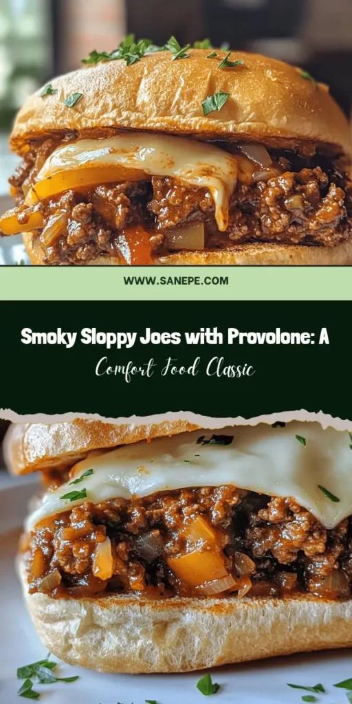 Unleash the comfort of home cooking with this Smoky Sloppy Joe with Provolone Cheese recipe! Experience the perfect blend of smoky flavors and creamy cheese that elevates this classic sandwich. Easy to prepare and perfect for any gathering, it's a dish that everyone will love. Learn how to make this hearty meal and enjoy the delicious layers of flavor. Get ready for a crowd-pleaser that will leave your taste buds wanting more! #SloppyJoe #SmokyFlavors #ComfortFood #ProvoloneCheese #HomeCooking #RecipeIdeas #QuickMeals