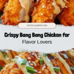 Discover the mouthwatering world of Crispy Bang Bang Chicken, a delightful dish that's fast becoming a favorite across the globe! This flavor-packed recipe features juicy chicken thighs encased in a perfectly crispy coating and drizzled with a zesty, creamy Bang Bang sauce, making it the ideal dish for appetizers, main courses, or fun party snacks. With origins in Chinese cuisine, this tantalizing recipe has evolved over time to offer a unique blend of textures and bold flavors. Perfect as a standalone treat or added to salads and wraps, it’s versatile enough to suit any occasion. Learn how to marinate your chicken in buttermilk to enhance tenderness and flavor while using a three-bowl breading station for that ultimate crunch. Understanding the significance of spices such as paprika and garlic powder will further elevate your dish, creating layers of rich taste. The secret behind its beloved crunch lies in the use of panko breadcrumbs, giving each bite an airy, crispy texture that will leave you craving more. To make this dish even more special, discover the easy steps to whip up the signature Bang Bang sauce. Combining mayonnaise with sweet chili sauce, sriracha, and a splash of lime juice creates a creamy, zesty dip that complements the crispy chicken flawlessly. Feel free to customize this sauce to match your spice preference or explore variations that include avocado or garlic for an extra kick. Whether you're preparing for a cozy dinner at home or entertaining guests, Crispy Bang Bang Chicken is bound to impress. With each bite