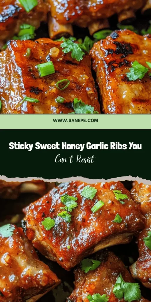 Discover the irresistible flavor of honey garlic ribs! This recipe features tender pork ribs coated in a sweet and savory honey garlic sauce, perfect for family dinners or gatherings. Learn the secrets to preparing, marinating, and cooking these delicious ribs to perfection using various methods. Elevate your meal with tasty sides like coleslaw or cornbread for a memorable feast. Try these mouthwatering honey garlic ribs and impress your guests! #HoneyGarlicRibs #BBQ #ComfortFood #RecipeIdeas #Foodie #GrillingTips #DeliciousEats