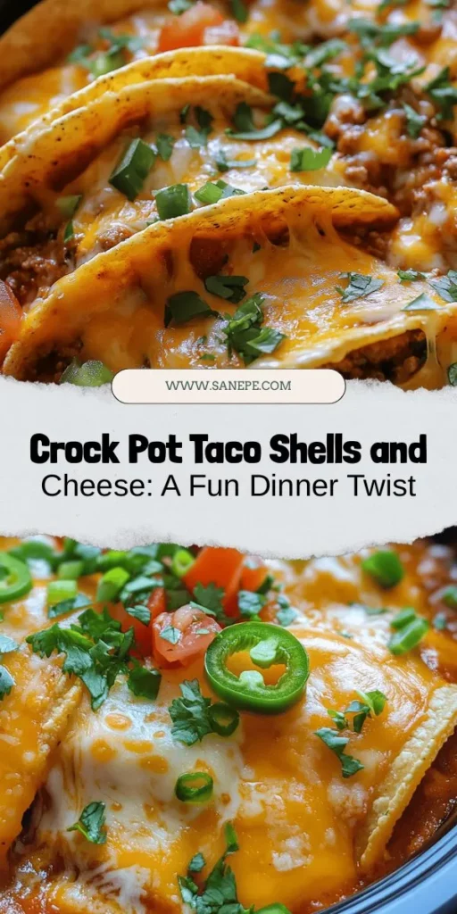 Discover the ultimate comfort food with Crock Pot Taco Shells and Cheese Delight! This mouthwatering recipe combines the zesty flavors of tacos with creamy mac and cheese, perfect for busy weeknights or family gatherings. Simply layer taco shells, pasta, cheese, and spices in your crock pot, and let it do the work! With nutritious ingredients like black beans and corn, it's a dish everyone will love. Try it tonight! #CrockPotRecipes #TacoDelight #ComfortFood #MacAndCheese #EasyDinner #FamilyMeal