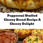 Indulge in the ultimate comfort food with this Pepperoni Stuffed Cheesy Bread recipe! Picture a warm, crispy loaf filled with gooey mozzarella and pepperoni, perfect for game nights or casual family gatherings. With just 15 minutes of prep and 35 minutes of bake time, it's a simple yet irresistible dish that's great for sharing. Dip it in marinara sauce for an extra burst of flavor! Customize it to your taste with veggie options or a spicy twist. Gather your friends and family, and let this cheesy delight steal the show at your next gathering!