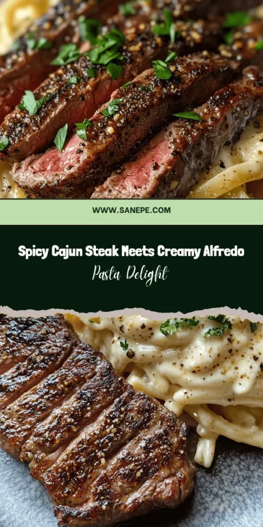 Get ready to impress with this Spicy Cajun Steak paired with creamy Alfredo pasta! This delightful dish combines the bold heat of Cajun spices with the rich, velvety texture of Alfredo sauce. Perfect for special occasions or cozy dinners at home, it’s sure to be a crowd-pleaser. Learn how to make succulent ribeye steaks and homemade Alfredo sauce in just a few simple steps. Elevate your meals with this flavorful fusion! #CajunSteak #AlfredoPasta #CookingInspiration #DinnerIdeas #Foodie