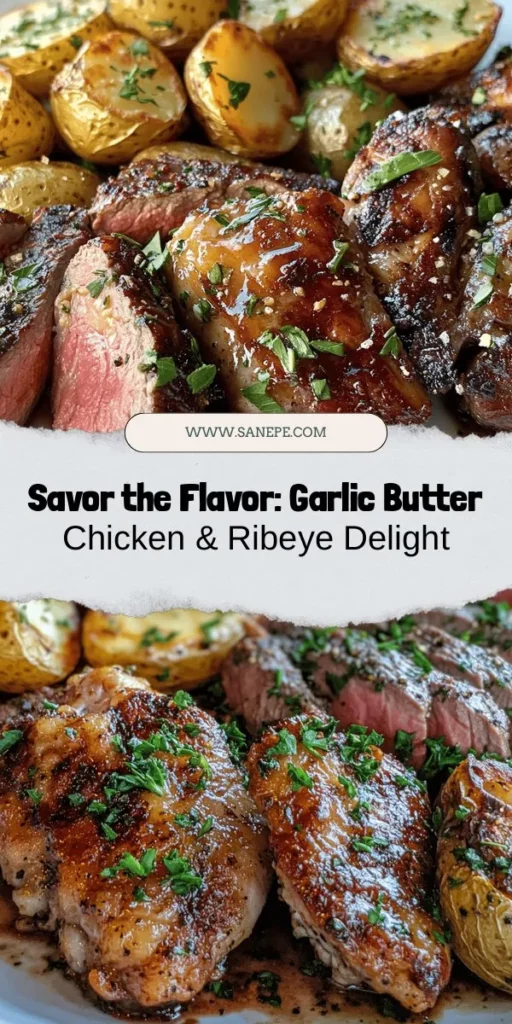 Elevate your dinner game with this incredible recipe for Slow-Cooked Garlic Butter Chicken & Ribeye with Parmesan Potatoes. Perfect for any occasion, this dish combines tender chicken thighs, juicy ribeye, and crispy, cheesy potatoes for a comforting feast. Slow-cooking allows flavors to meld beautifully, making every bite a delight. Discover how to create this mouthwatering masterpiece and impress your guests! #SlowCooked #GarlicButterChicken #Ribeye #ParmesanPotatoes #ComfortFood #DinnerParty #Foodie