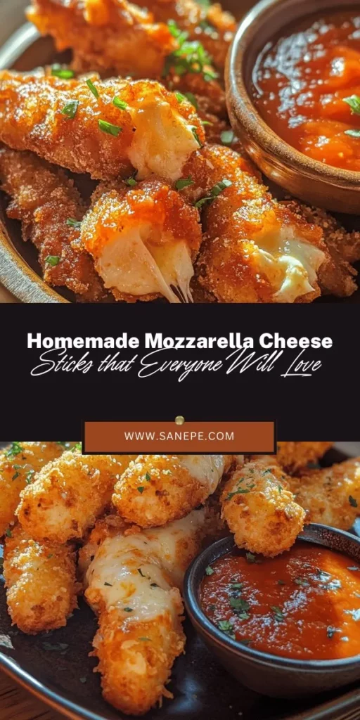 Discover the ultimate homemade mozzarella cheese sticks recipe that's sure to impress! With a crispy golden exterior and a gooey, melted center, these treats are perfect for parties or a cozy family snack. Follow our easy step-by-step guide for perfect results every time. Don't forget to pair them with marinara or your favorite dipping sauce! Get ready to indulge in this classic comfort food. #MozzarellaSticks #SnackIdeas #HomemadeDelight #CheesyGoodness #CookingAtHome #Appetizers