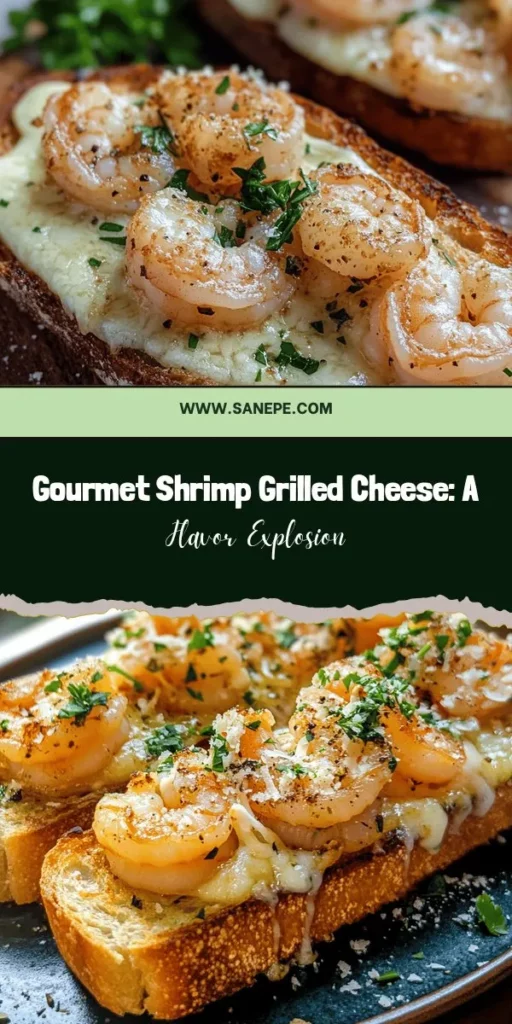 Elevate your lunch or dinner with this delicious Cheesy Garlic Bread Shrimp Grilled Cheese! This gourmet twist on a classic sandwich combines crispy garlic bread, melted mozzarella and Parmesan cheese, and succulent shrimp for a mouthwatering experience. Perfect for seafood lovers and comfort food enthusiasts, it’s easy to make and sure to impress. Try it today and indulge in the ultimate cheesy delight! #ShrimpGrilledCheese #ComfortFood #SeafoodLovers #GourmetSandwich #CheesyGarlicBread #FoodieFavorites