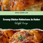 Discover the rich flavors of Chicken Valdostana, a creamy Italian dish that combines tender chicken, prosciutto, and fontina cheese for a delicious meal. Perfect for special occasions or cozy dinners, this recipe features a crispy breadcrumb coating and a gooey cheese center. Easy to prepare, it's sure to impress your guests and elevate your dinner routine. Serve with a fresh salad or roasted potatoes, and pair it with a crisp white wine for the ultimate dining experience. Get ready to indulge in a culinary delight that brings a taste of Italy to your table!