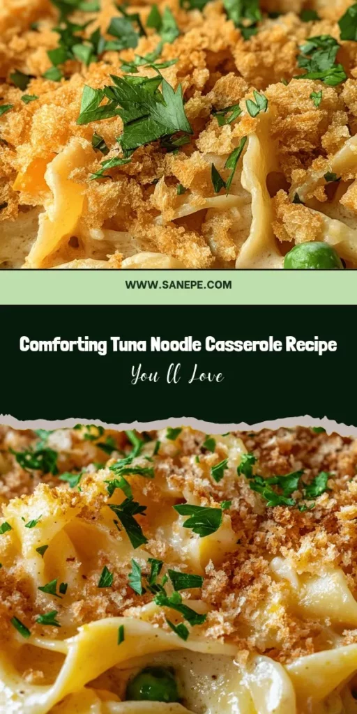 Bring comfort to your dinner table with this Tasty Tuna Noodle Casserole recipe! This easy-to-make classic combines creamy tuna, rich cheese, and savory veggies for a hearty meal perfect for family gatherings or cozy weeknights. With its satisfying texture and flavors, you’ll create lasting memories with every bite. Discover how to customize and elevate this timeless dish to suit your taste! #TunaNoodleCasserole #ComfortFood #FamilyRecipes #EasyDinner #HomeCooking #CasseroleRecipes