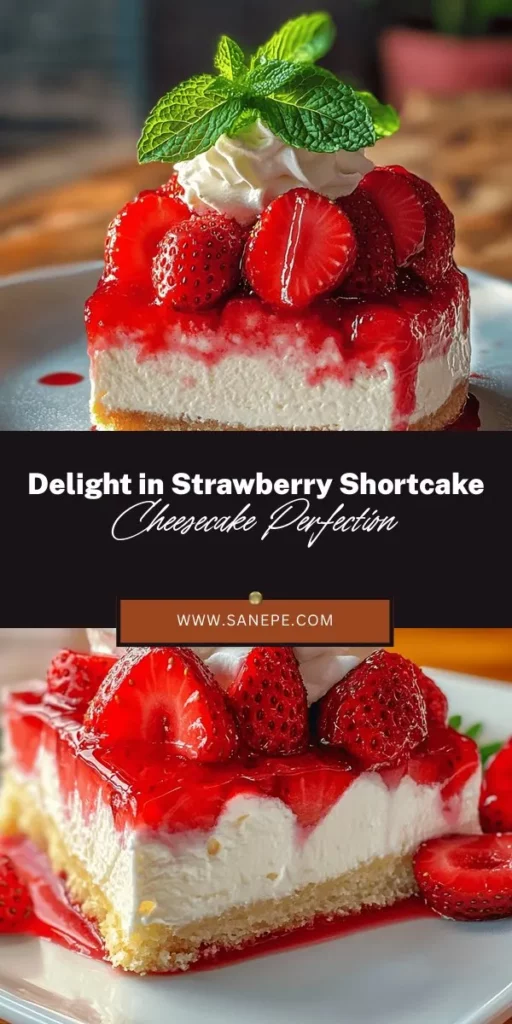 Indulge in the mouthwatering Strawberry Shortcake Cheesecake Delight, a perfect blend of airy shortcake, creamy cheesecake, and fresh strawberries. This delicious dessert is ideal for any occasion, from birthdays to summer picnics. Dive into this culinary journey with step-by-step instructions, tips for presentation, and variations to make it your own. Get ready to impress your guests and satisfy those sweet cravings! #DessertRecipes #Baking #Cheesecake #StrawberryShortcake #SweetTreats #SummerDesserts