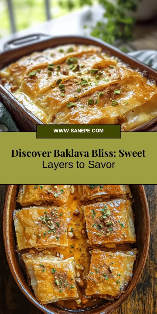 Dive into the world of baklava, a delicious dessert layered with flaky phyllo dough, nuts, and a sweet syrup that delights the senses. Perfect for celebrations, this Middle Eastern and Mediterranean treat has a rich history and countless variations. Whether you’re hosting a gathering or indulging solo, making baklava from scratch is a rewarding experience. Explore flavors, textures, and traditions with this beloved dish. #Baklava #Dessert #MiddleEasternCuisine #HomemadeTreats #Sweets #Foodie #CulinaryAdventure