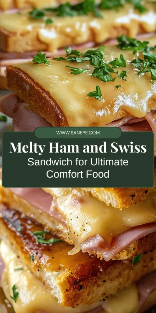 Discover the ultimate comfort food with the Melty Ham and Swiss Delight sandwich! This easy-to-make recipe combines high-quality ham with creamy Swiss cheese, all nestled in a toasty hoagie roll. Perfect for any meal, it's a delicious option for quick lunches or cozy dinners. Plus, customize it with your favorite sauces or toppings! Follow the simple steps to elevate your sandwich game today. #HamAndSwiss #ComfortFood #SandwichRecipe #Foodie #Yummy #EasyCooking #DeliciousMeals