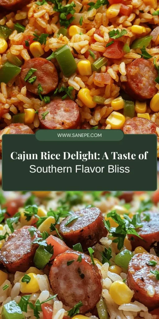 Experience the vibrant flavors of Cajun cuisine with Cajun Rice Delight, a hearty and colorful dish perfect for any occasion. This recipe embodies the essence of Louisiana's culinary traditions, blending rice, spicy sausage, and the holy trinity of vegetables. Customize it to suit your taste with vegetarian options or various proteins. Dive into the rich cultural significance and communal spirit behind this delectable meal! #CajunRice #SouthernCuisine #ComfortFood #HomeCooking #CajunDelight #Foodie