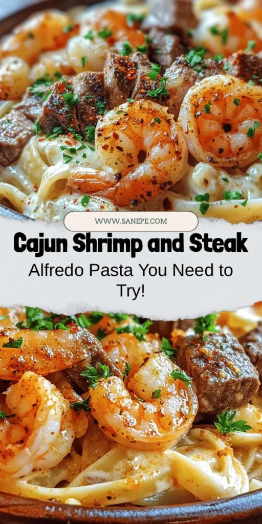 Experience a mouthwatering journey with Cajun Shrimp and Steak Alfredo Pasta Extravaganza! This dish combines tender steak and succulent shrimp in a creamy Alfredo sauce with a spicy Cajun twist that will have your taste buds dancing. Perfect for family dinners or festive gatherings, it highlights the bold flavors of Cajun cuisine. Learn to master the art of searing and enjoy this culinary delight tonight! #CajunCuisine #PastaLovers #ShrimpAndSteak #FoodieFavorites #DinnerIdeas