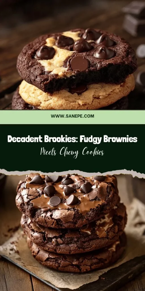 Discover the ultimate dessert fusion with irresistibly fudgy and chewy brookies! These delightful treats combine the best of brownies and cookies into one indulgent experience that's sure to satisfy every sweet tooth. With rich, fudgy brownie layers and soft, chewy cookie tops, brookies are versatile enough for any occasion. Perfect for sharing or savoring solo, these brookies will become your new favorite dessert! #Brookies #DessertRecipes #BakingJoy #ChocolateLovers #SweetTreats